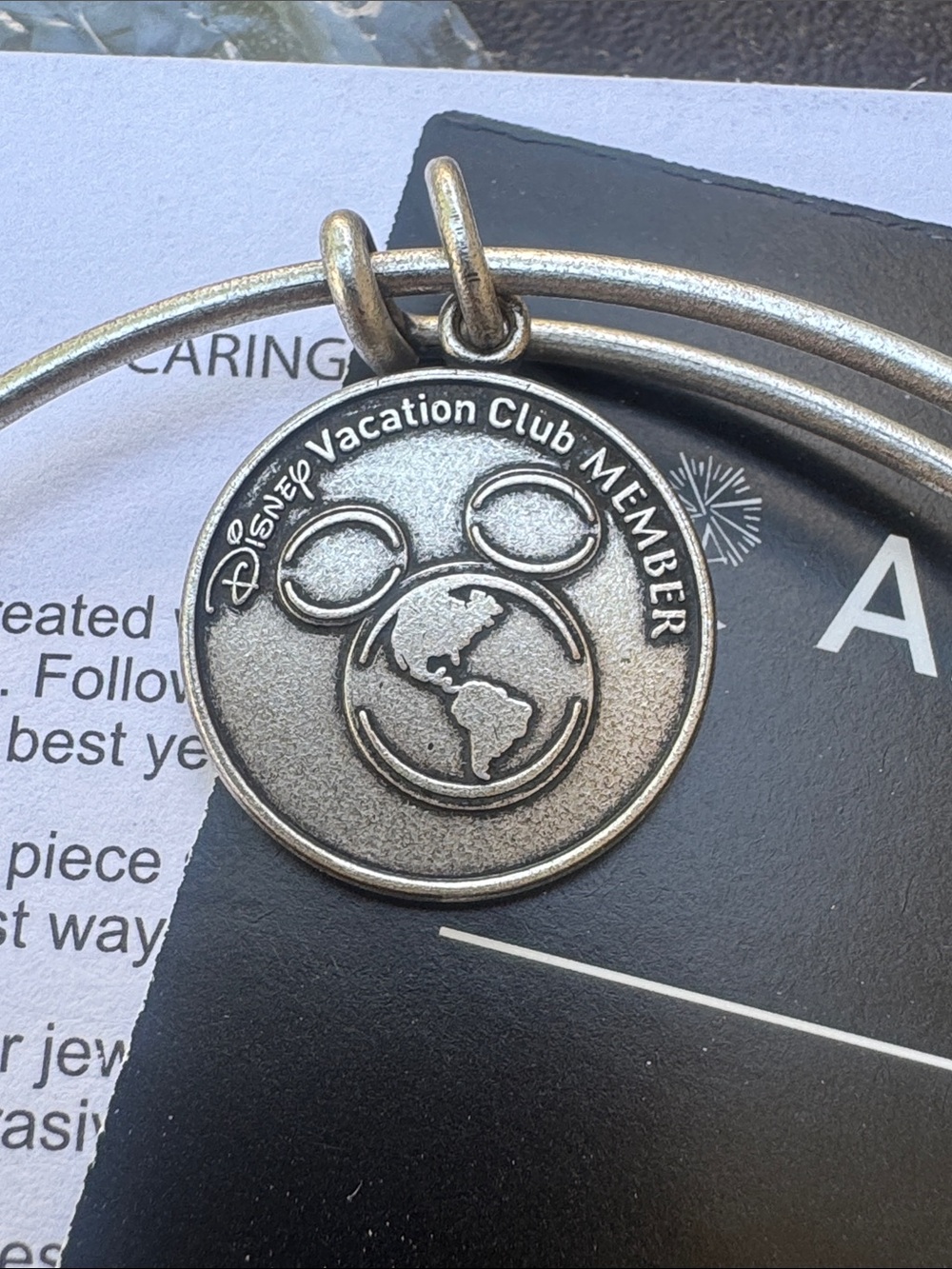 Alex and Ani Silver Disney Globe Charm Expandable Bracelet - Picture 2 of 3